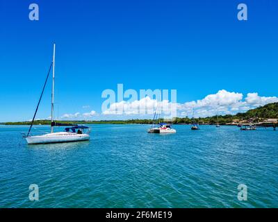 Plage de Santo André, Santa Cruz Cabrália, Bahia, Brésil. Banque D'Images