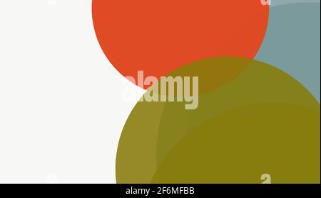 Motif géométrique simple et moderne de cercles néon abstraits sur fond blanc conception Banque D'Images