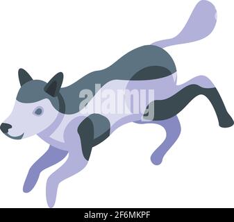 Icône animal joueur chien. Icône vectorielle de chien ludique isométrique d'animal pour la conception de sites Web isolée sur fond blanc Illustration de Vecteur