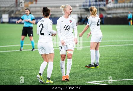 Malmö, Suède. 1er avril 2021. Caroline Seger (17) du FC Rosengard vu dans la deuxième partie de la finale de la Ligue des champions de l'UEFA à Malmö Idrottsplats à Malmö, en Suède. (Crédit photo : Gonzales photo/Alamy Live News Banque D'Images