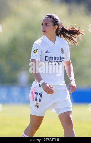 Coruna, Espagne. 27 mars, 2021.Marta Cardona joueuse féminine du Real Madrid pendant la Ligue Iberdrola Banque D'Images