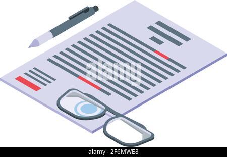 Icône héritage testament. Isométrique de l'héritage icône de vecteur testament pour la conception de sites Web isolée sur fond blanc Illustration de Vecteur