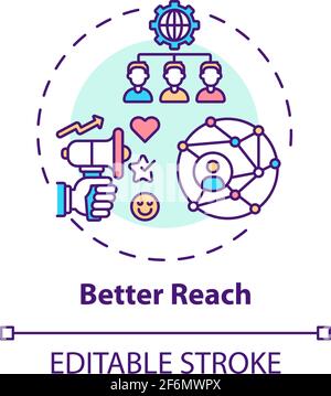 Icône de concept meilleure portée Illustration de Vecteur