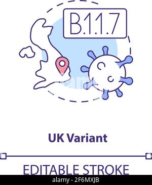 Icône de concept de variante britannique Illustration de Vecteur