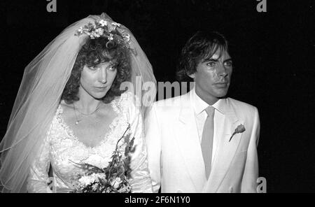 Brooke Palance et Michael Wilding Jr. À leur mariage le 26 août 1982. Crédit: Ralph Dominguez/MediaPunch Banque D'Images