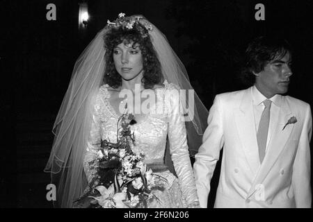 Brooke Palance et Michael Wilding Jr. À leur mariage le 26 août 1982. Crédit: Ralph Dominguez/MediaPunch Banque D'Images