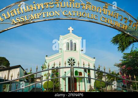 L'Assomption Église catholique dans Soi Talingchan, la ville de Phuket, en Thaïlande, à la minorité catholique sur l'île Banque D'Images