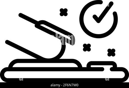 Icône d'empreinte digitale de test Covid. Outline Covid test d'icône de vecteur d'empreinte digitale pour la conception Web isolée sur fond blanc Illustration de Vecteur