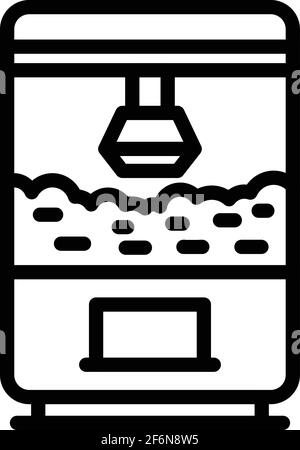 Icône de machine à pop-corn. Outline pop-corn machine à fabriquer l'icône de vecteur pour la conception de Web isolée sur fond blanc Illustration de Vecteur