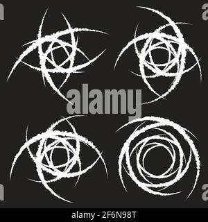 Symbole dur, texturé, grundy, icône. Formation aléatoire de lignes texturées entrecroisée avec effet scratchy et esquisse. Lignes d'esquisse non figurales, dessin vectoriel Illustration de Vecteur