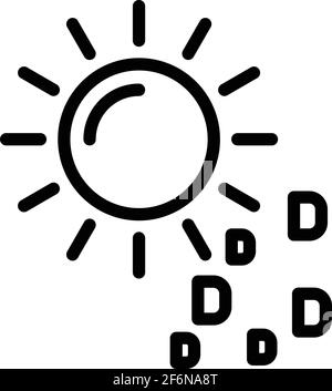 Icône de vitamine légère. Contour de l'icône de vecteur de vitamine de lumière pour la conception de Web isolée sur fond blanc Illustration de Vecteur