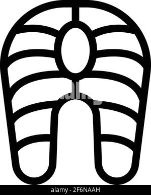 Icône de vitamine de saumon. Outline saumon vitamine vecteur icône pour la conception de Web isolé sur fond blanc Illustration de Vecteur