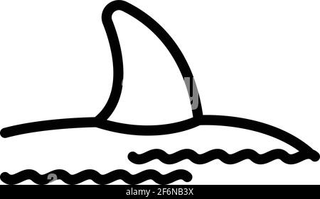 Icône de prédateur de baleine. Outline Whale Predator vector Icon for web design isolé sur fond blanc Illustration de Vecteur