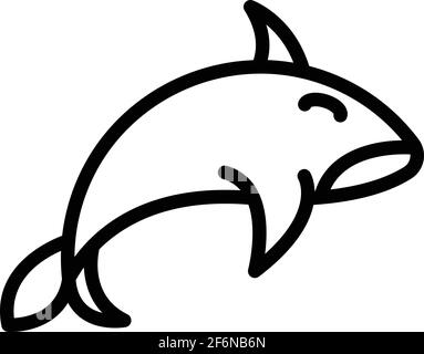 Icône de baleine Grampus. Outline Grampus Whale vector Icon for web design isolé sur fond blanc Illustration de Vecteur