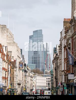 Leadenhall Building et 22 Bishopsgate, Londres, Royaume-Uni Banque D'Images