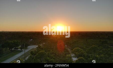 Coucher de soleil sur Estero Bay FL 4 Banque D'Images