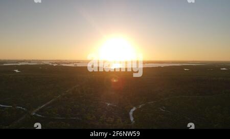 Coucher de soleil sur Estero Bay FL 2 Banque D'Images