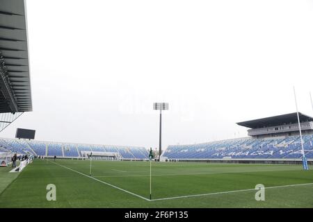 Stade de rugby Kumagaya, Saitama, Japon. 28 mars 2021. Vue générale, 28 mars 2021 - Rugby : 22e tournoi de rugby à XV All Japan HighSchool Tournament quart de finale au Kumagaya Rugby Stadium, Saitama, Japon. Credit: AFLO SPORT/Alay Live News Banque D'Images