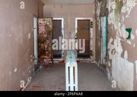 Intérieur du site pénitentiaire de l'ancien Idaho prison pré-coloniale de Boise, Idaho prison pour détenus condamnés Banque D'Images