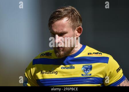 St Helens, Royaume-Uni. 02 avril 2021. Mike Cooper (10) de Warrington Wolves pendant le match à St Helens, Royaume-Uni, le 4/2/2021. (Photo de Richard long/News Images/Sipa USA) crédit: SIPA USA/Alay Live News Banque D'Images