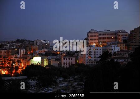 Le port de l'aube, Tanger, Maroc, Afrique du Nord, Afrique Banque D'Images