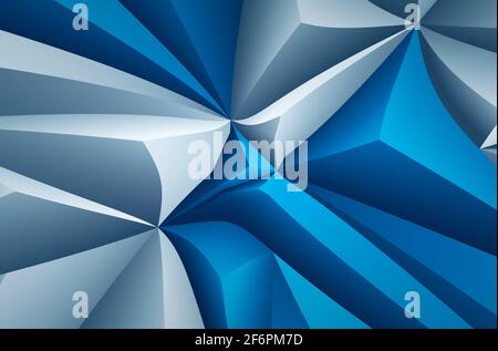 Fond géométrique bleu blanc. Éléments de relief abstraits, conception moderne Banque D'Images