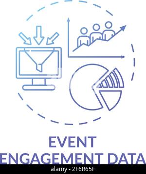 Icône de concept de données d'interception d'événement Illustration de Vecteur