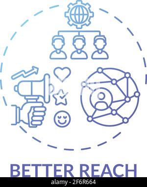 Icône de concept meilleure portée Illustration de Vecteur