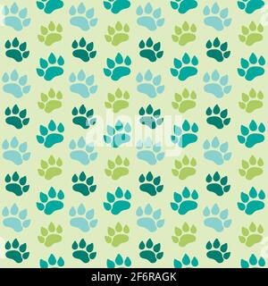 Motif sans couture avec empreinte de chien Illustration de Vecteur
