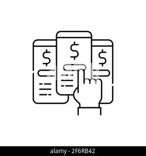 Choix de l'icône de la ligne de couleur du plan tarifaire. Pictogramme pour page Web, application mobile, Promo. Élément de conception UI UX GUI. Contour modifiable. Illustration de Vecteur