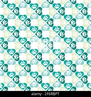 Motif Paw imprimé sans couture. Illustration de Vecteur