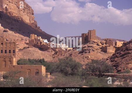 Al Khuraiba, Wadi Dawán, gouvernorat d'Hadhramaut, Yémen Banque D'Images