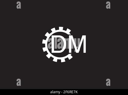Lettre initiale du DM modèle vectoriel de typographie professionnelle moderne créative. Vecteur de logo Creative Letter D M. Illustration de Vecteur
