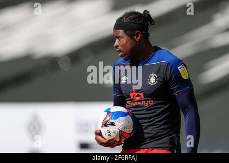 Derby, Royaume-Uni. 02 avril 2021. Pelly Ruddock #17 de Luton Town à Derby, Royaume-Uni, le 4/2/2021. (Photo de Conor Molloy/News Images/Sipa USA) crédit: SIPA USA/Alay Live News Banque D'Images