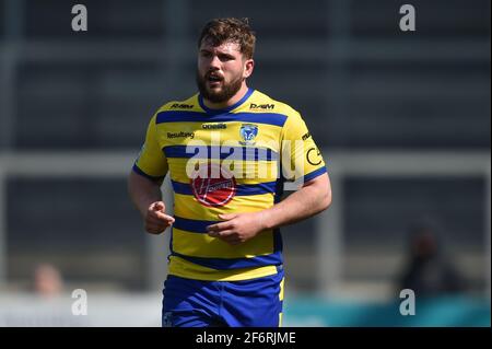 St Helens, Royaume-Uni. 02 avril 2021. Rob Butler (21) de Warrington Wolves pendant le match à St Helens, Royaume-Uni le 4/2/2021. (Photo de Richard long/News Images/Sipa USA) crédit: SIPA USA/Alay Live News Banque D'Images