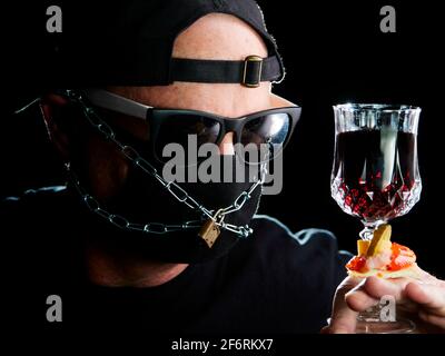 Covid 19 détruire les entreprises du restaurant Banque D'Images