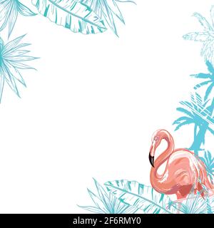 Flamingo bird illustration design sur l'arrière-plan Illustration de Vecteur