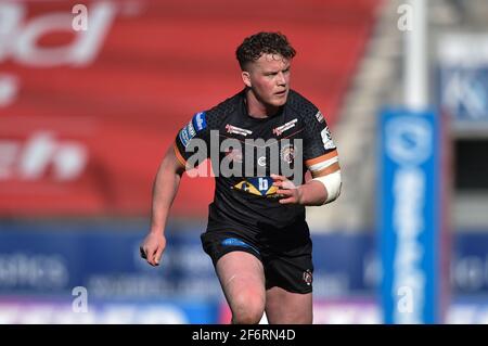 St Helens, Royaume-Uni. 02 avril 2021. Adam Milner (13) de Castleford Tigers pendant le match à St Helens, Royaume-Uni, le 4/2/2021. (Photo de Richard long/News Images/Sipa USA) crédit: SIPA USA/Alay Live News Banque D'Images