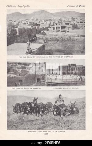 Photos d'époque en noir et blanc de Perse. Banque D'Images