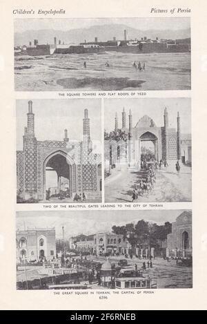 Photos d'époque en noir et blanc de Perse. Banque D'Images