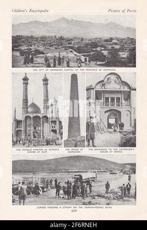 Photos d'époque en noir et blanc de Perse. Banque D'Images