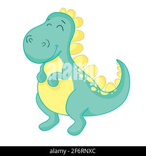 joli motif dinosaure comme vecteur pour l'imprimé du tee-shirt pour bébé Illustration de Vecteur