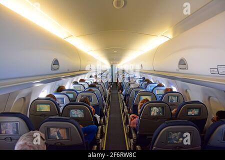 Cabine de l’avion Banque D'Images