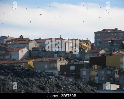 Les ghettos d'Istanbul et l'urbanisation non planifiée.migration rurale-urbaine Banque D'Images