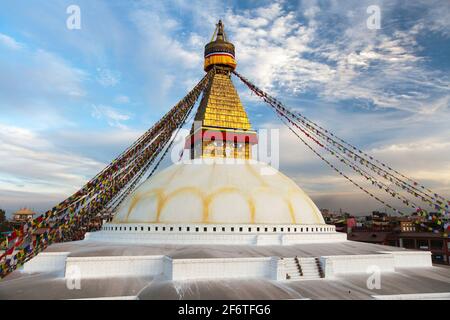 Boudhanath stupa - Katmandou - Népal Banque D'Images