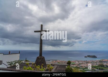 Nossa Senhora da Paz, chapelle notre-Dame de la paix, Vila Franca do Campo, S. Miguel, Açores Banque D'Images