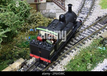 Un modèle OO d'une locomotive de classe Mdland 1377. Banque D'Images