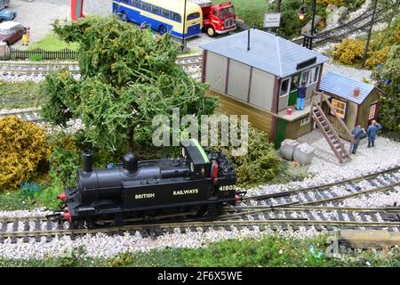 Un modèle OO d'une locomotive de classe Mdland 1377. Banque D'Images