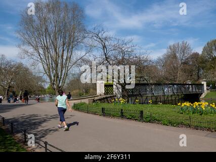 Regent's Park London – jogging féminin Banque D'Images