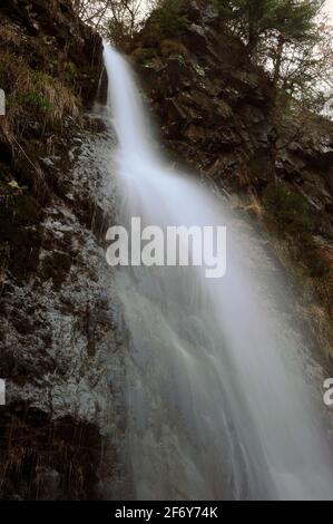 Grey Mare's Tail / Rhaeadr y Parc Mawr. Banque D'Images
